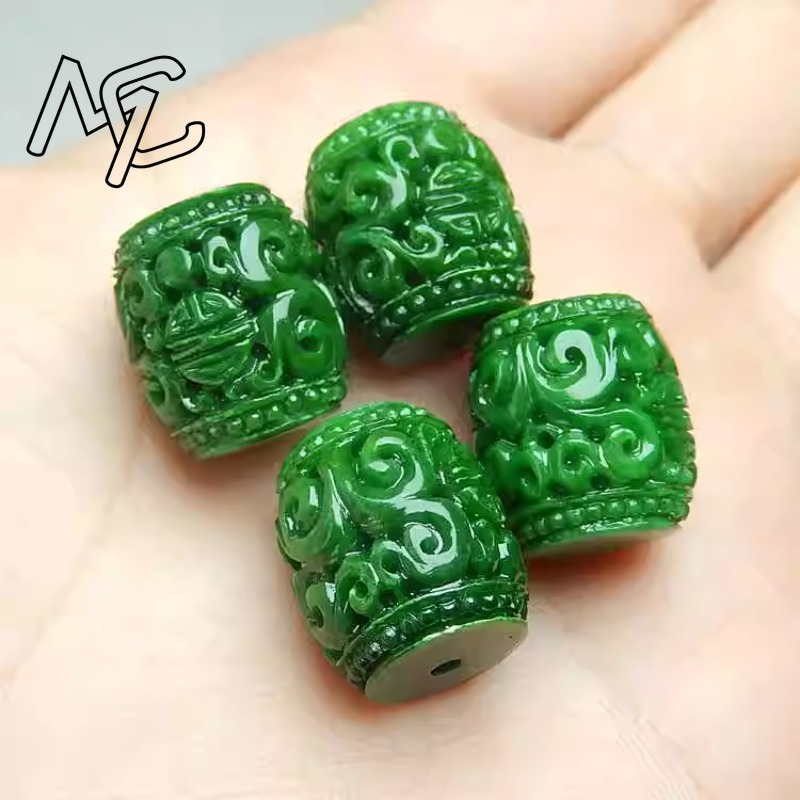 Beading - 5pc Natuurlijke Groene Jade Carving Kralen