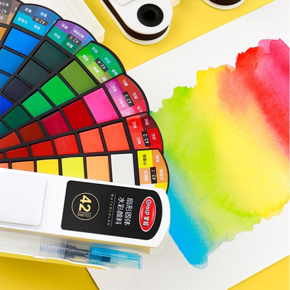 Watercolor Paint Set Solid Pigment - Opvouwbare aquarelverfset met 18/24/36/42 kleuren, vaste