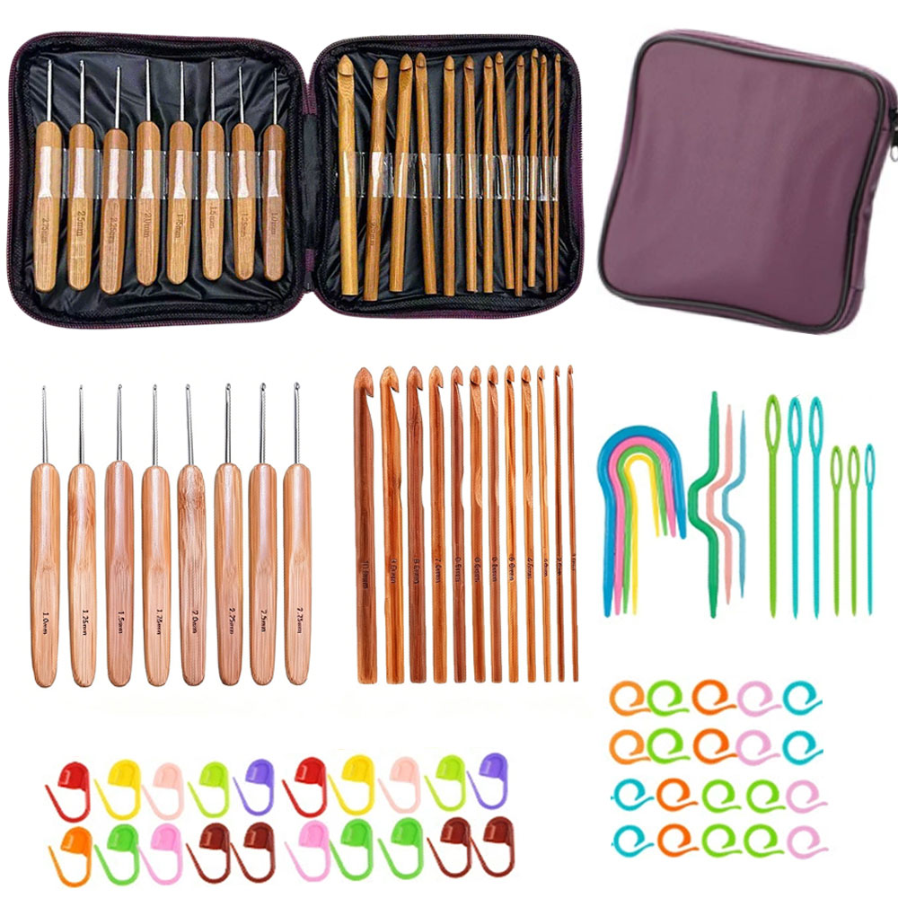 74-delige bamboe haaknaaldset, - Sewing recensie en prijs