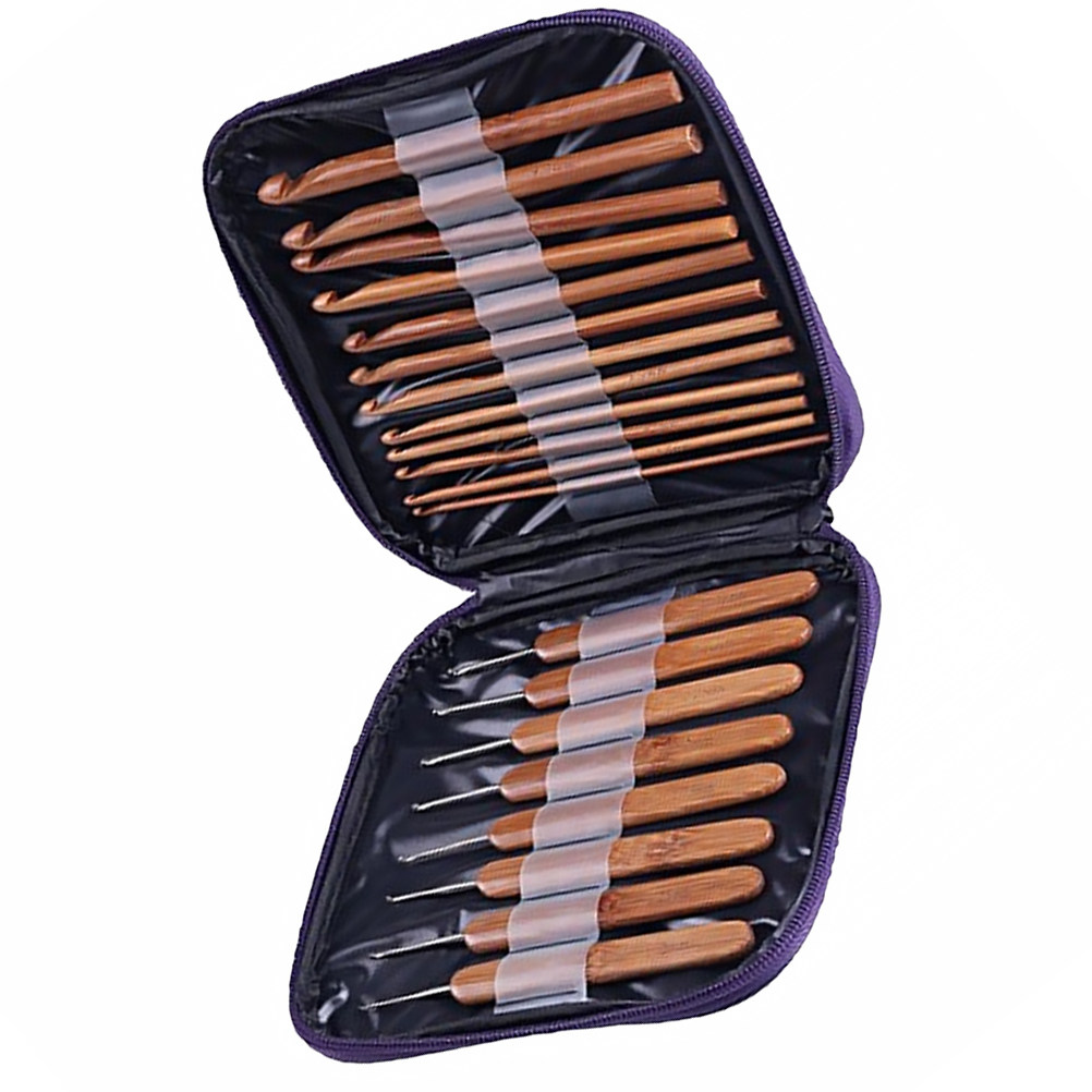 1 set haaknaalden van bamboeho - Wooden Crochet Hooks Ergonomic Handle recensie en prijs
