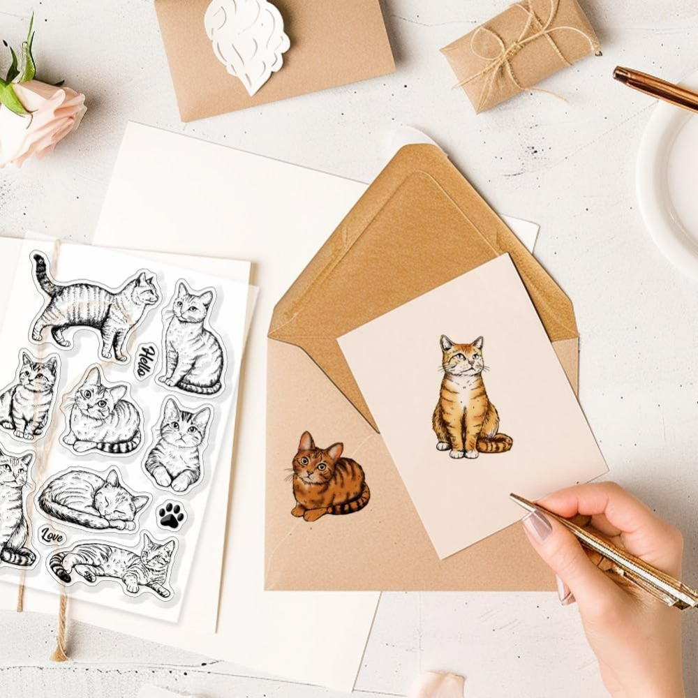 Kat Clear Stamps Realistische  - Clear Silicone Stamps For Card Making recensie en prijs