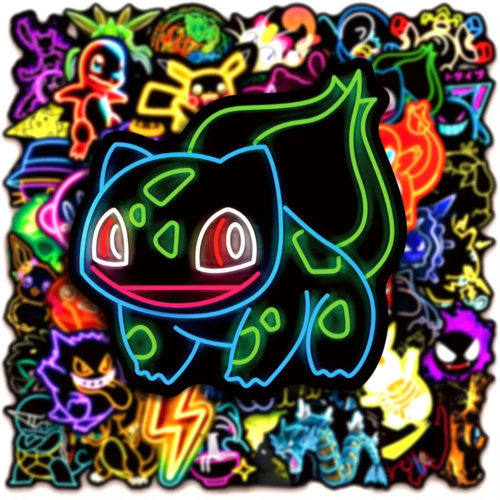 100 stuks neon Pokémon-sticker - Scrapbooking recensie en prijs