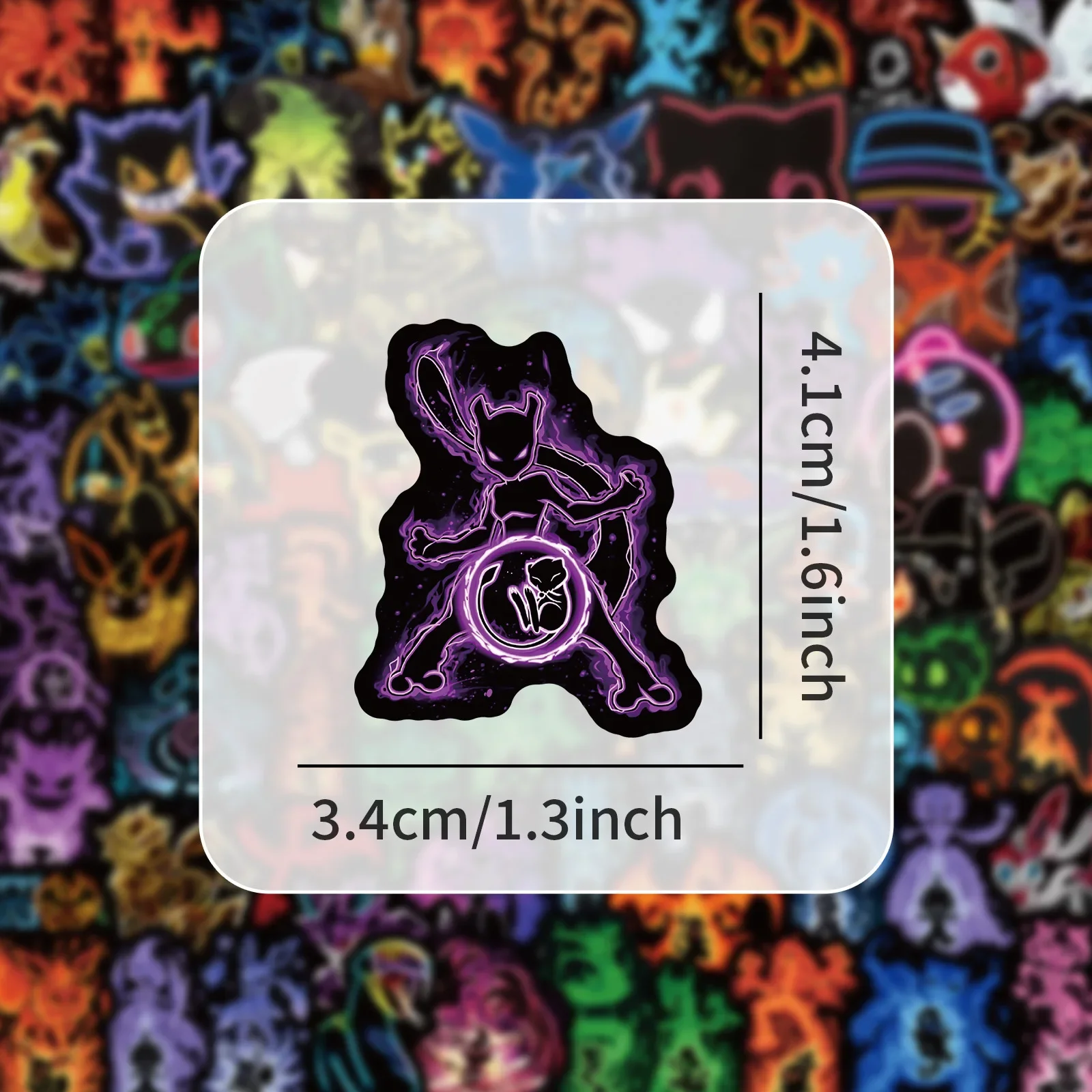 100 stuks neon Pokémon-sticker - Scrapbooking recensie en prijs
